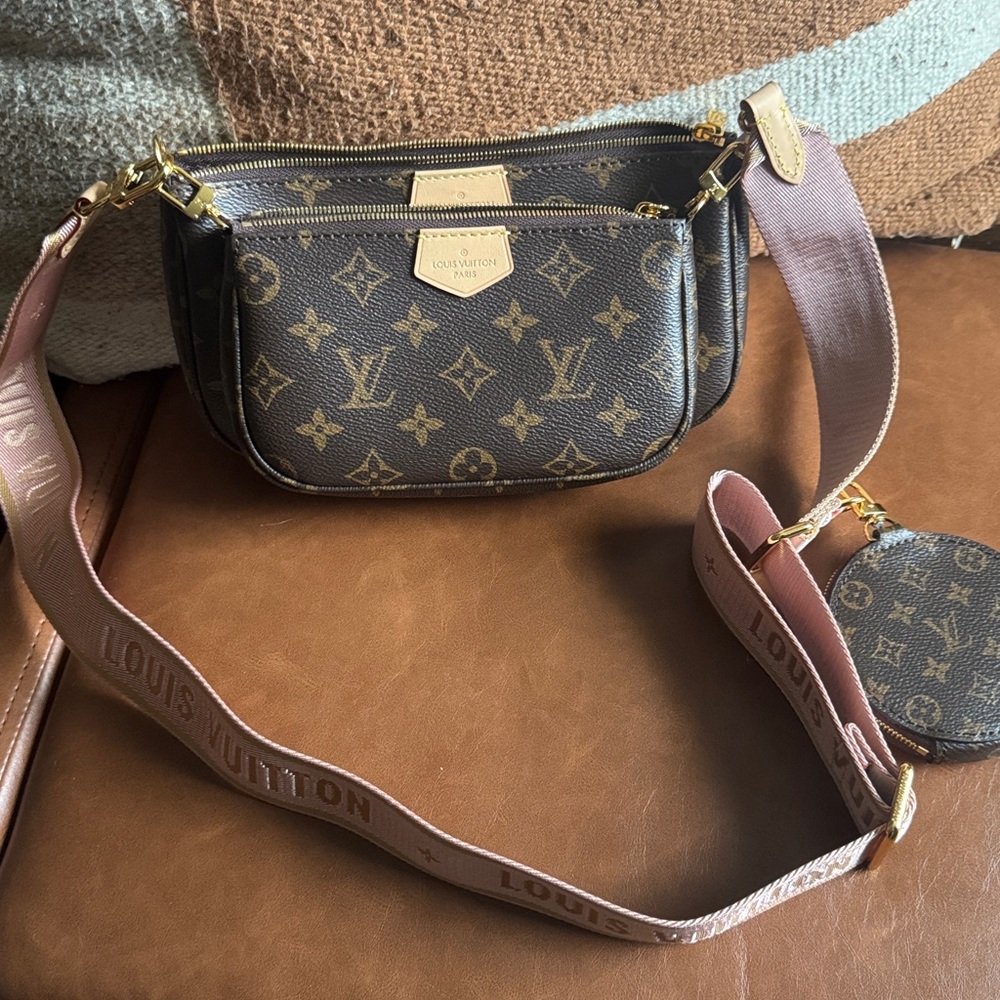 Multi Pochette Canvas shoulder bag